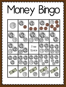 Coin Bingo Worksheets Teaching Resources Teachers Pay Teachers