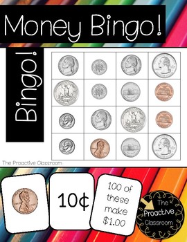 Preview of Money Bingo! Coin Identification Game - Identifying Coins