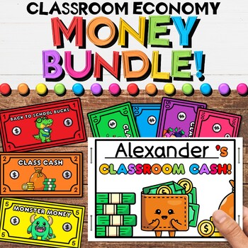 Preview of Money Bundle - Printable Class Cash, Coins, & Wallets for a Classroom Economy