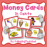 Money Cards In Cents for Math Lessons and Centers