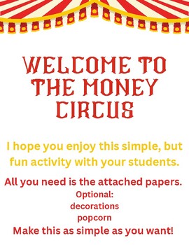 Preview of Money Circus Theme Room Transformation