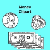 Money Clip Art - Heads, Tails, and Stacked Bills and Coins