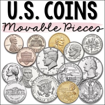 Preview of Money Clip Art - U.S. Coins - Moveable Pieces