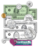 Money Clipart - Bills and Coins