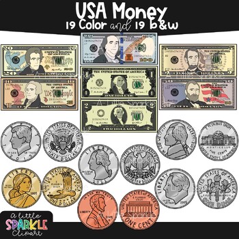 Preview of Money Clipart Set USA Currency