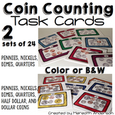 Money Coin Counting Task Cards