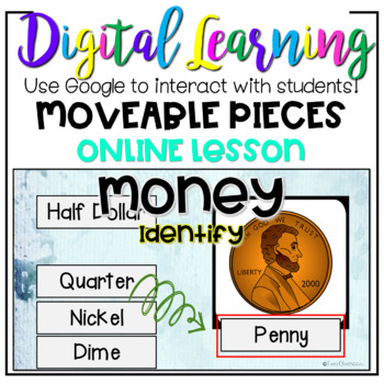 Preview of Money Coin Identification- Digital Google Classroom ONLINE Distance Learning
