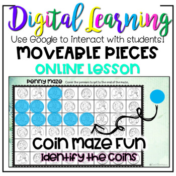 Preview of Money Coin Maze Fun - Digital Google Classroom ONLINE Distance Learning