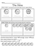 Money Coin Review Practice Worksheet Set