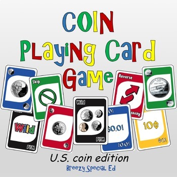 Preview of Money Math (Coins) Identification Card Game for life skills special education