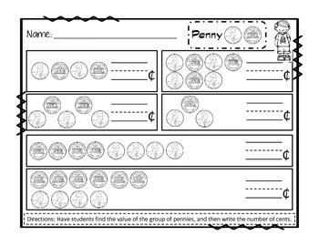 Money Coins (Penny, Nickel, Dime, Quarter) by Rachel Bassett | TpT