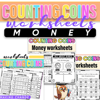 Preview of Money Counting Coins Worksheets