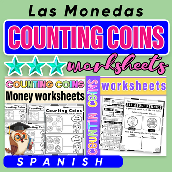 Preview of Money Counting Coins Worksheets | Identifying & Counting Coins |Coins Bundle