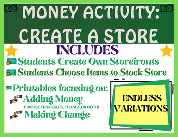 Preview of Money Craft - Calculate Total and Make Change - Financial Literacy Activity