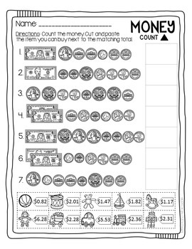 money worksheets differentiated by elementary island tpt