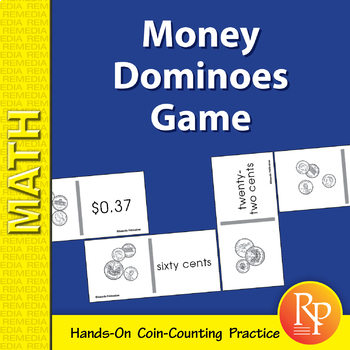Preview of Money Dominoes: Real Coin Images | Currency Game | Worksheets | Fun