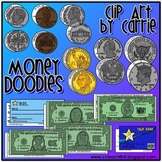 Money Doodles (BW and full-color PNG images)