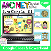 Money EURO Coins 1c- €1 Digital Slides for PowerPoint and 