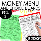 Money Enrichment Activities | Math Menu | Choice Board | T