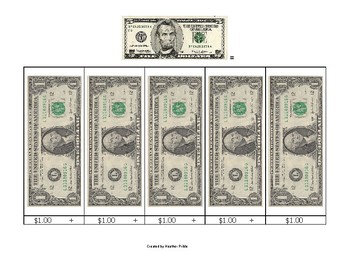 Money Exchange Template for Visual Learners by The Adapted Class