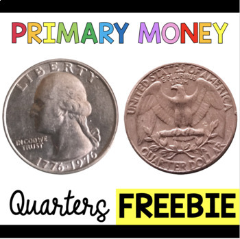 Preview of Money FREEBIE - Kindergarten and First Grade Coins free lesson quarters digital
