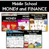 Money Finances Word Problem Real World BUNDLE Worksheets f