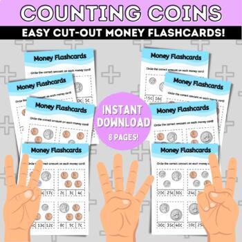 Preview of Counting Coins, Money Flashcards, Addition, Math, U.S. Currency Activity