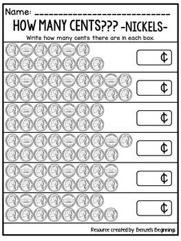 Money Worksheet Freebie! by Benzel's Beginnings | TPT