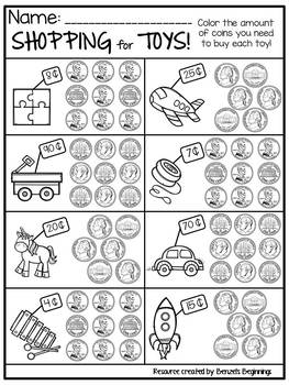 Money Worksheet Freebie! by Benzel's Beginnings | TPT