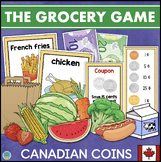 Canadian Money Counting Coins Math Game Grocery Supermarke