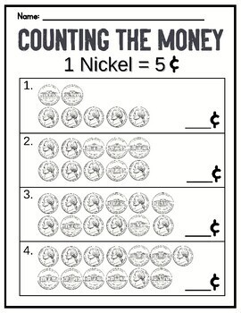 Money Game | Identifying Coins | Money Identification Worksheets (U.S ...