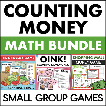 Preview of Counting Money & Mixed Coins Math Games Centers Small Group Activities