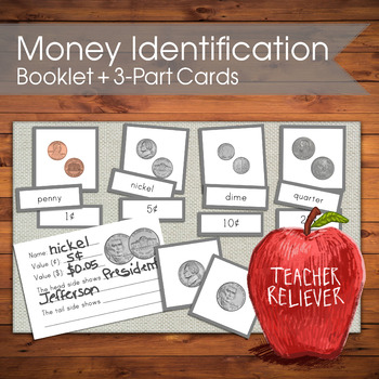 Preview of Money Identification 3-Part Cards: Names and Values