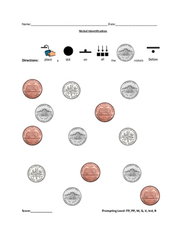 Money Identification Worksheets by Jones Special Education Station