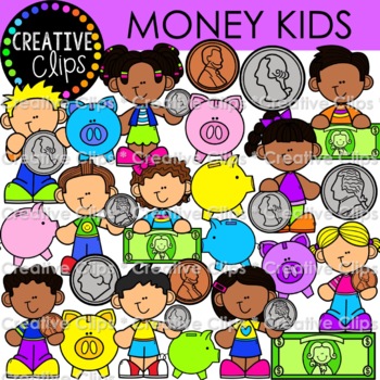 Preview of Money Kids Clipart {Money Clipart}