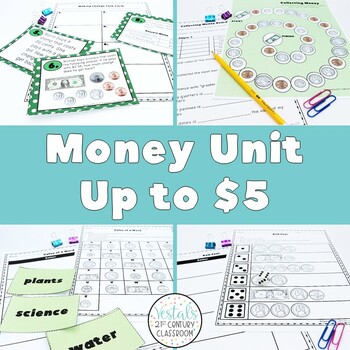 Preview of Money Lesson Plans up to $5 (Math SOL 3.NS.4) {Digital & PDF Included}