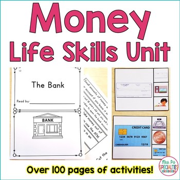 Preview of Money Life Skills Unit For Special Education (Autism Resource)