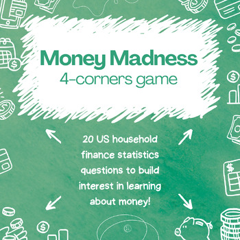 Preview of Money Madness 4 Corners Game | Household Financial Statistics 2023