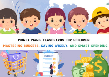 Preview of Money Magic flashcards for children: Budget, Saving, and Spending