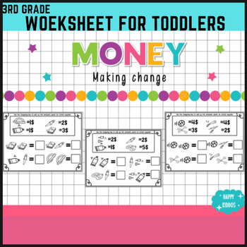 Preview of Money: Making Change Worksheets | 3rd Grade Worksheets