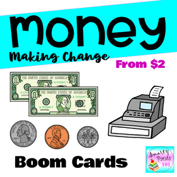 Preview of Money Making Change from $2 BOOM CARDS 