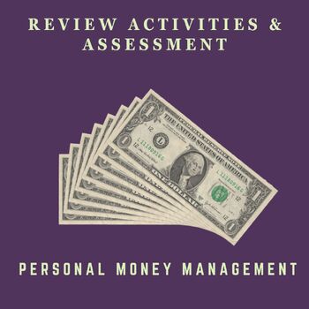 Preview of Money Management - self-grading test, study guide, and review games