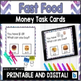 Counting Money Task Card Activities: Fast Food