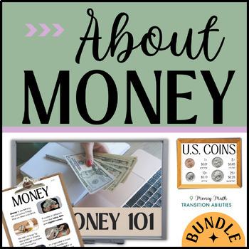 Preview of Money Math 101 BUNDLE | Lesson, Reading Comprehension, Video & Posters