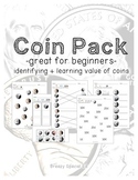 Money Math (Coins) Identification and Value Worksheets for