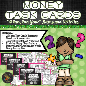 Preview of Money Task Card Game and Activities