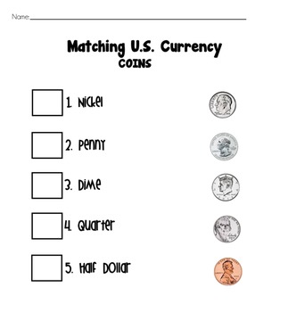 Preview of Money Math [Matching Currency]