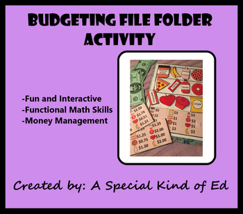 Preview of Budgeting Worksheet - File Folder Activity! (Life Skills, Math, Money Skills)