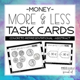 Money More & Less Task Cards