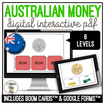 Preview of Money Names & Values Digital Interactive Activities AUSTRALIAN